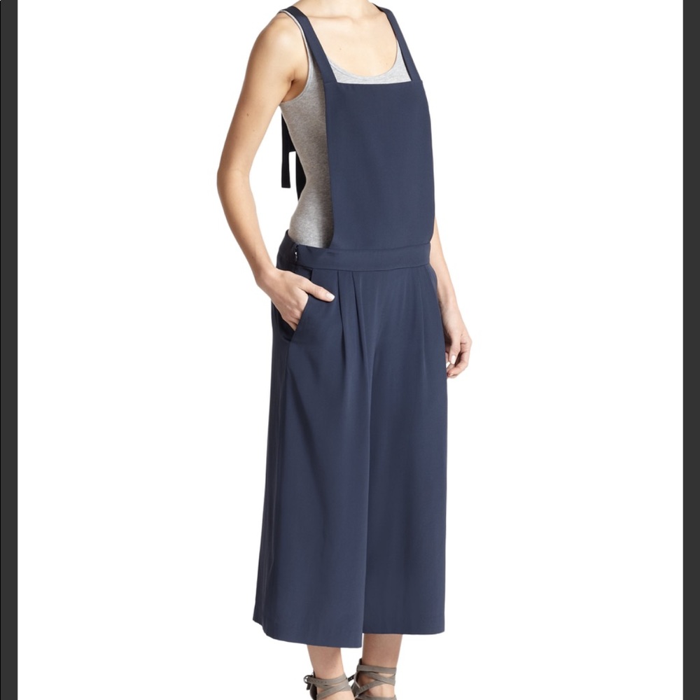 Tibi Navy silk overalls😍